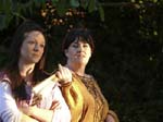 The Duchess threatens to stick her fan up Rosalind's nose