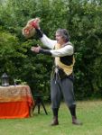 Macduff wants to know who left a red painted coconut in his castle