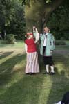 Borachio's bird, Margaret arm-wrestles with Balthasar - the floozy (Margaret, that is!)