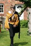 Romeo arrives hot-foot from the set of the Mark of Zorro
