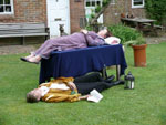 Romeo and Juliet taking a nap