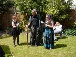 The Ariels check the Operations Manual for Prospero's big staff