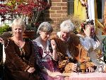 The Widow, Emilia, Baptisita and Bianca do not fancy the look of the feast