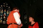 The huge guard tries to bully Paulina - no chance!