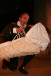 Antigonus practices 'clean and jerk' with a carry cot