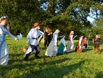 The peasantry show off their dancing skills