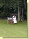 The Soothsayer-cum-ticket seller waits for customers at Funtley.