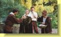 Launcelot asks to enter Bassanio's service, while Lorenzo looks on