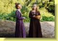 Portia (left) and Nerissa await the arrival of the suitors