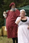 Sir John tickles the Hostess' fancy